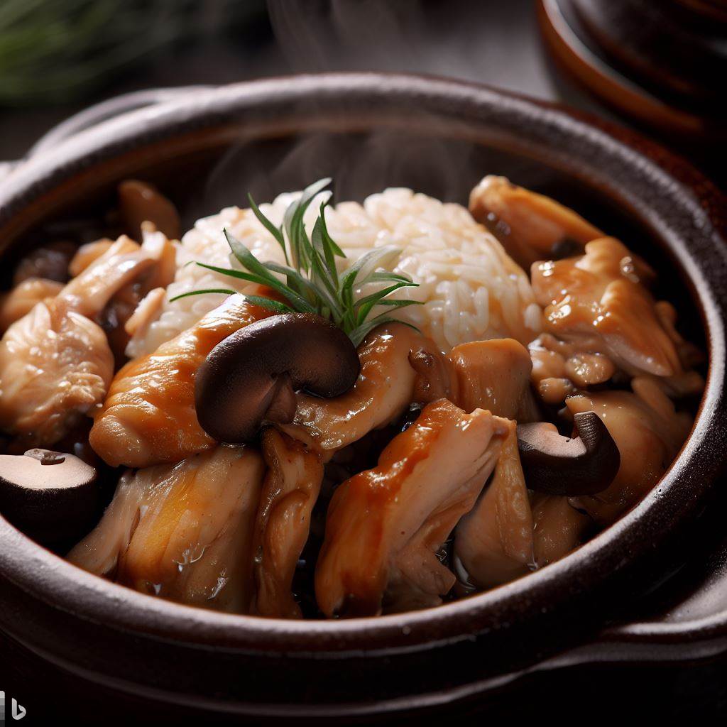 北菇滑鸡煲仔饭的制作方法